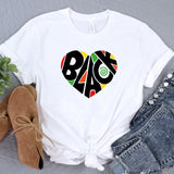 a t - shirt with the word back in the shape of a heart