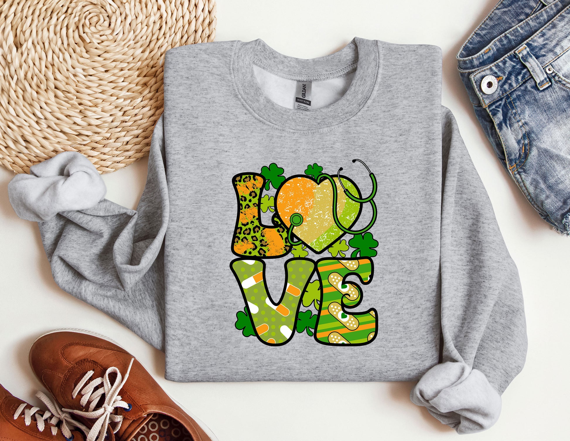 a sweatshirt with the word love on it