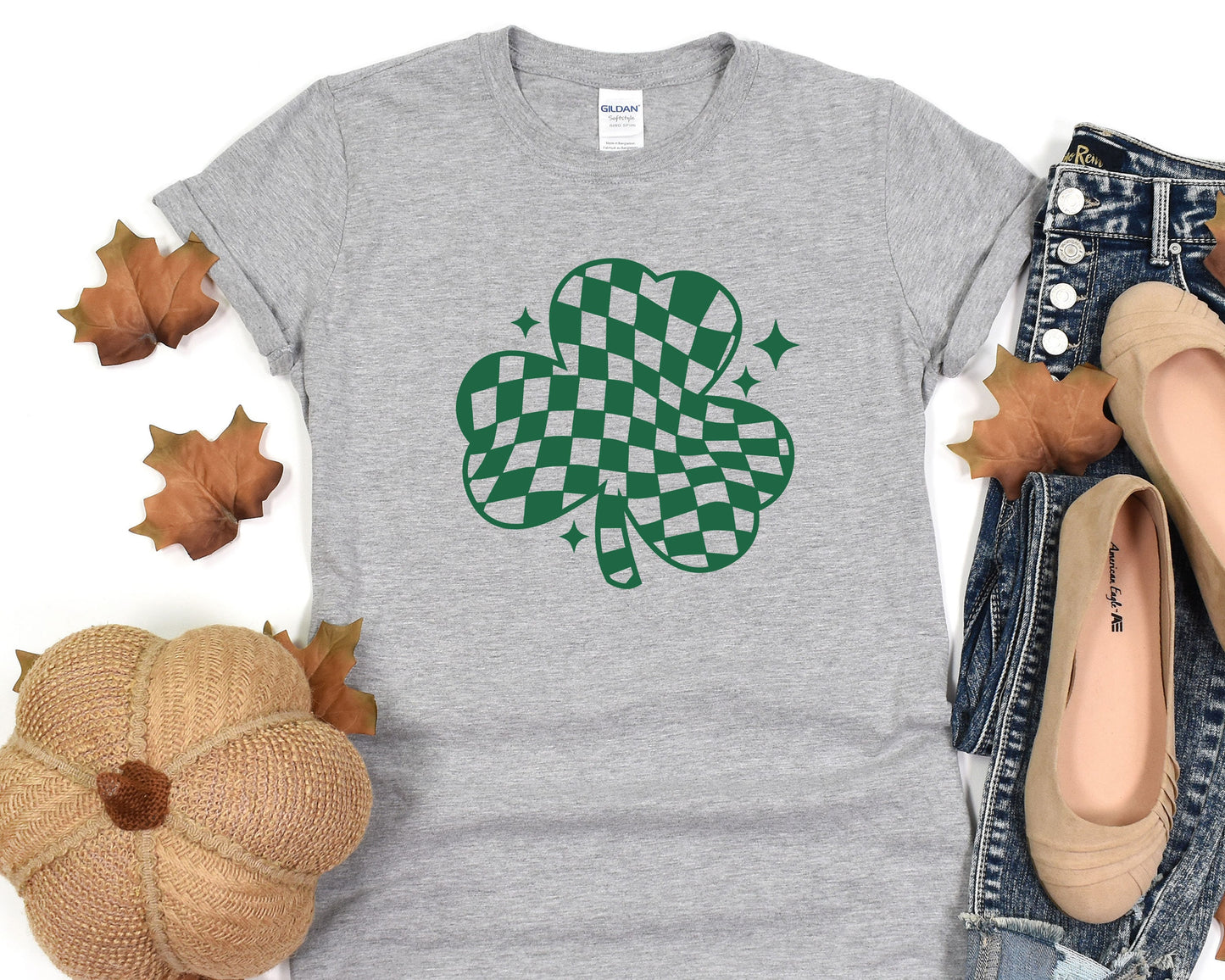 a st patrick&#39;s day t - shirt with a four leaf clover