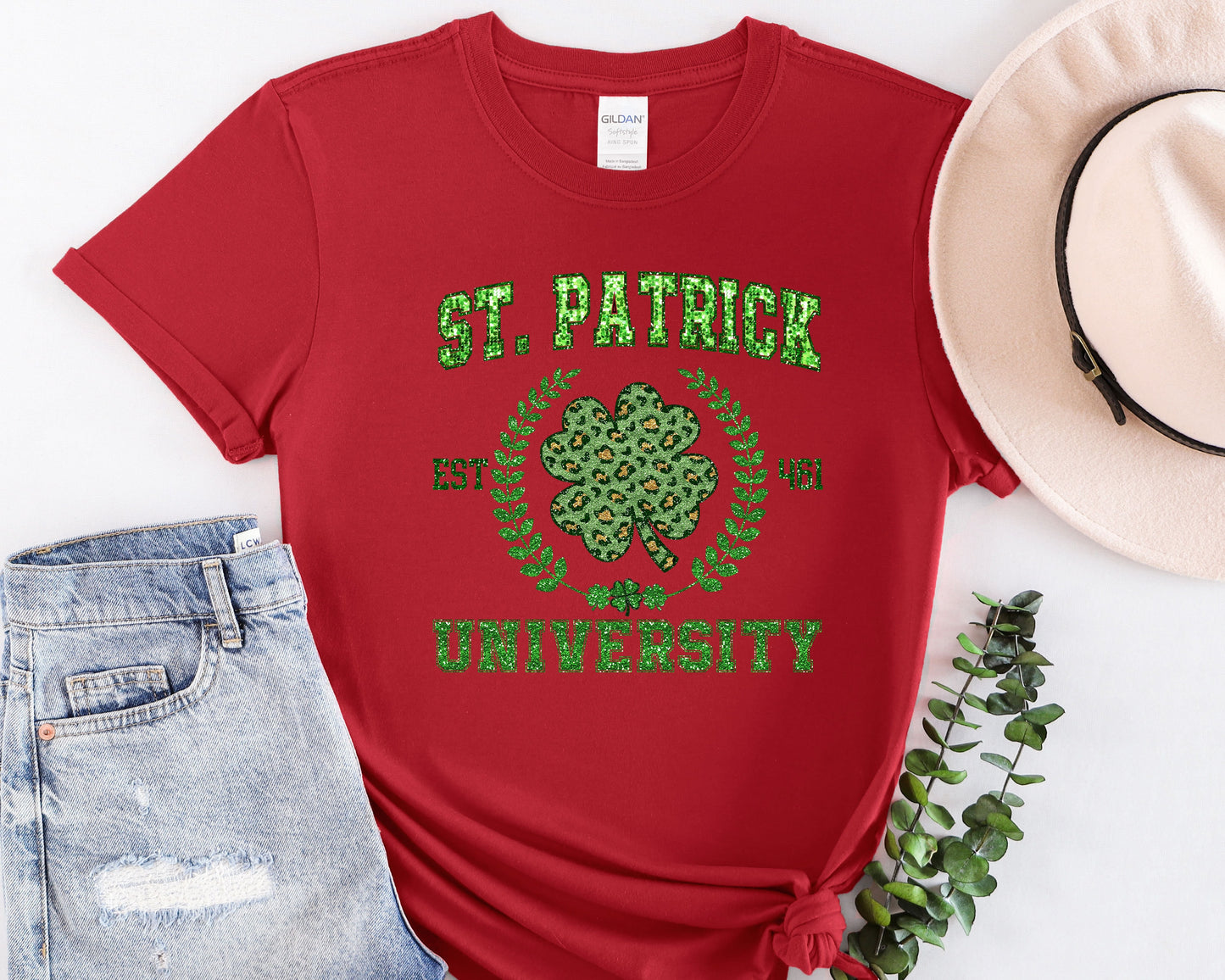 a st patrick&#39;s day t - shirt with a shamrock