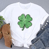 a st patrick's day shirt with a four leaf clover